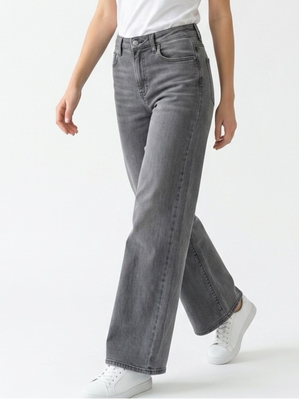 Joe's Jeans Kacey Wide Leg Ankle black High Rise Denim Pants 45GXRKAC5093 Sz 29